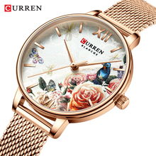 Женские наручные часы Curren, новые модные дизайнерские женские часы, повседневные Элегантные Женские кварцевые наручные часы с браслетом из нержавеющей стали 2024 - купить недорого
