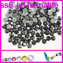 1440 Uds. Diamantes de imitación DMC de alta calidad, copia de Swarovski 2038 ss6/2mm, cuentas de cristal muy brillantes, Color azabache, gran oferta 2024 - compra barato