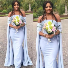 2019 Bridesmaid Dresses Off The Shoulder Long Sleeves Maid Of Honor Dress Lace Appliques Wedding Guest Dress robes 2024 - buy cheap