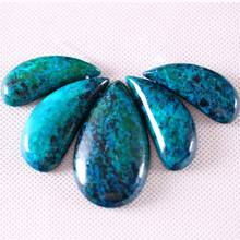 Free Shipping New without tags Fashion Jewelry Natural Stone Blue Brazilian Azurite Pendant Beads Set 5Pcs K066 2024 - buy cheap