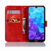 For huawei y5 2019 Case PU Leather Wallet Magnetic Adsorption Folio Flip Cover Phone Case For huaweiy5 2019 2024 - buy cheap