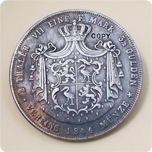 1844-A German states (Reuss-Obergreiz) 2 Thaler 3 1/2 Gulden - Heinrich XX COPY COIN 2024 - buy cheap