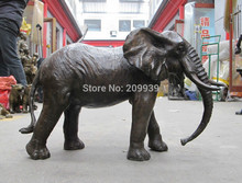 Huij-escultura de bronce de Arte Chino, elefante africano, rey del bosque, estatua de mamás, 18 ", 006113 2024 - compra barato