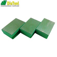 DIATOOL 3pcs G#50 Electroplated Diamond Hand Polishing Pad 90X55MM Hard Foam-backed Sanding Block For Marble Granite Tile Stone 2024 - compre barato