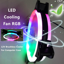 120mm LED Cooling Fan 12V 4Pin to 3Pin RGB Ultra Quiet Computer PC CPU Cooler VDX99 2024 - buy cheap