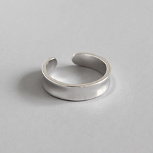 Anéis de prata esterlina para mulheres, 100%, simples, joia fina, côncava ajustável, acessórios suave para o dedo do pé 2024 - compre barato