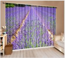 Purple Lavender girl Bedroom Curtains Luxury Blackout 3D Window Curtain Living Room decorate Cortinas Drapes Rideaux pillowcase 2024 - buy cheap