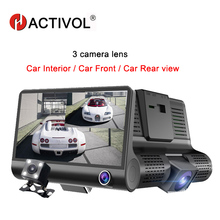 HACTIVOL Car Dvr 3 Camera Lens 4.0 Inch Video Recorder Dash Cam Auto Registrator Dual Lens With Rear View Camera DVRS Camcorder 2024 - buy cheap