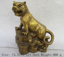 Estatua de bronce chino a ward off de la mala suerte, Estatua de la riqueza del tigre, dinero animal 2024 - compra barato