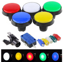Lámpara de luz LED de 5 colores DC12V 60MM, interruptor de botón para reproductor de videojuegos Arcade, redondo, envío gratis 2024 - compra barato