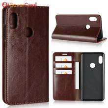Luxury Wallet Case For Xiaomi Redmi Note 5 Global version Genuine Leather Cover For Redmi Note5 Pro Flip Bag Capinha Etui Coque 2024 - buy cheap