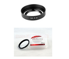 2 in 1 40MM UV Filter Lens Protector && LH-X10 Lens hood 52mm Diameter Metal Adapter Ring For Fujifilm Fuji X10 X20 2024 - buy cheap