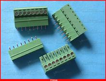 20 piezas 3,5mm 8 vías/pin tornillo Terminal bloque conector verde tipo Pluggable 2024 - compra barato