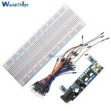 Módulo de fuente de alimentación MB102, 3,3 V, 5V + Placa de pruebas MB102, 830 puntos + cables de puente 2024 - compra barato