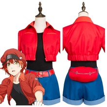 Anime Cells at Work! Erythrocite Red Blood Cell Cosplay Costume 2024 - buy cheap