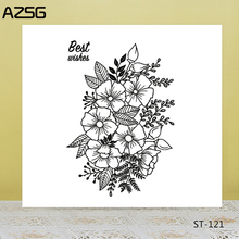 Sellos transparentes del grupo de flores de AZSG para DIY Scrapbooking/fabricación de tarjetas/Álbum de manualidades decorativas del sello de silicona 2024 - compra barato