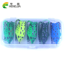 HENGJIA 5PCS 5cm 8g Fishing Lure Set with Tackle Box Including Frog Lure 2024 - buy cheap