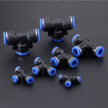 5Pc T-junction Pneumatic Fittings Air 3 Way Quick Joint Fitting Connector Plastic Pneumatic Part PE4/6/8/10/12/14/16mm Tube Hose 2024 - buy cheap