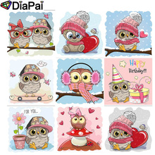 DIAPAI Full Square/Round Drill 5D DIY Diamond Painting "Cartoon owl" 3D Embroidery Cross Stitch 5D Decor Gift 2024 - buy cheap