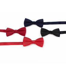 Simple Personality Fashion Men's Gentleman Business Casual Decoration Bow Tie 2019 Solid Color Wedding Groom Best Man Bow Tie 2024 - buy cheap