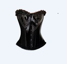 New Style Black Strapless Lace Trim Corset With Rhinestone Women Slimming Corset 2024 - buy cheap