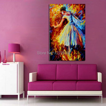 100%handpainted Modern Picture Knife Oil Painting Beautiful Ballet Girl On Canvas Wall Art For Home Decor High Quality 2024 - buy cheap