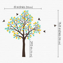 Pegatina de vinilo de árbol con pájaros para pared, pegatina de pared de bebé para habitación de bebé, murales de pared desmontables, bricolaje, decoración de dormitorio ZA196 2024 - compra barato