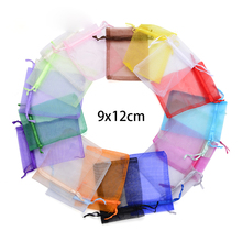 Wholesale Organza Bags 9x12 cm,Wedding Pouches Jewelry Packaging Bags ,Nice Gift Bag ,Mix Colors,50pcs/lot 2024 - buy cheap