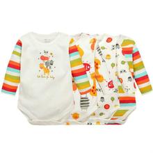 Комбинезоны с длинным рукавом для маленьких мальчиков и девочек, одежда для новорожденных, 2017, Детский костюм, комбинезон и ромперы KF010 2024 - купить недорого