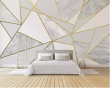 Papel de parede 3d personalizado beibehang, papel de parede moderno geométrico marmorizado para sala de estar, fundo de parede 3d 2024 - compre barato