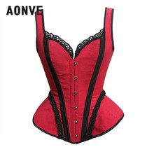 Aonve Steam Punk Bustier Femme Pink Corset Royal Blue Vintage Corset Sexy Goth Top Korse Women Lace Corset Gothic Clothes 2024 - buy cheap