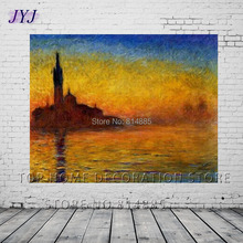 San Giorgio Maggiore At Dusk by Claude Monet Top Quality Famous Handmade Oil Painting Canvas Wall Art Gift Top Home Decor CM003 2024 - buy cheap