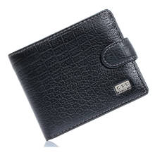 Hot Sale Crocodile Black Real Genuine Leather Bifold Clutch Wallets Mens Purses Coin Pouch ID Credit Cards Holder Dollar Package 2024 - compre barato