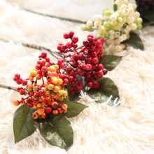 Flores artificiales para decoración del hogar, frutas de Navidad de estilo europeo, 2022, 30 Uds. 2024 - compra barato