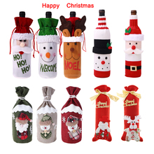1pc Christmas Wine Bottle Bag Snowman Santa Xmas Bottle Cap Xmas Decor Merry Christmas Decorations for Home New Year Gifts 2024 - buy cheap