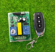 Interruptor de controle remoto sem fio ac 220v, receptor, transmissor, porta de garagem, cortina elétrica, obturador, porta rolante