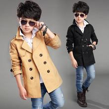 Toddler Trench Coat Baby Boys Trench Coats Boy Outerwear Kids Windbreaker Cool Children Jacket Long Boy Outfits Kids Coat 5-16Y 2024 - buy cheap