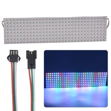 Painel de led flexível, cores 8x32, dc 5v, ws2812b, sk6812, ws2812 5050, rgb smd, com luz branca e preta, pcb, com 10 peças 2026 - compre barato Painel de led flexível, cores 8x32, dc 5v, ws2812b, sk6812, ws2812 5050, rgb smd, com luz branca e preta, pcb, com 10 peças 2026 - compre barato