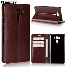 Luxury Genuine Leather Wallet Case Cover For Asus Zenfone 3 Laser ZC551KL Phone Accessory Flip Cover Protective Case 2024 - buy cheap