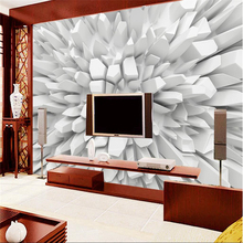 Beibehang-papel De Pared 3D De geometría sólida, papel De Pared, Fondo De TV De Hotel, papel pintado con Mural moderno para sala De estar 2024 - compra barato