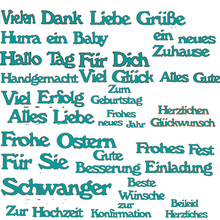 Letras alemãs em formato de palavras, figura de corte de metal, estêncil para álbum de scrapbook, gravação em relevo para presente, fabricação de cartões, decoração artesanal 2024 - compre barato