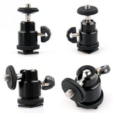 Mini 1/4" Tripod Screw to Flash Hot Shoe Adapter Mount Holder for Camera Cam Black Ball Bracket Holder Mount for Camera Tripod 2024 - buy cheap