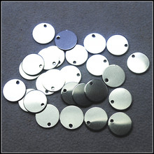 100pcs Stainless steel pendants small necklace pendants round shape for women bracelet end making accessories size 12mm 2024 - buy cheap