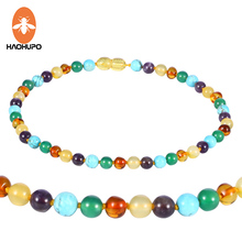 HAOHUPO 16 Styles Amber Teething Necklace for Baby Mom Baltic Amber Bracelet for Baby Women Natural Amber with Gemstone Supplier 2024 - buy cheap