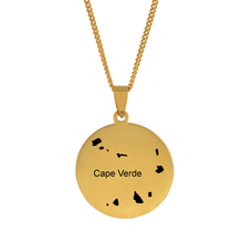 Anniyo Round Cape Verde/ Cabo Verde Map Pendant Necklaces for Women Men Gold Color Jewelry African #100621 2024 - buy cheap