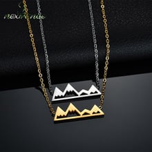 Nextvance Minimalist Mountain Necklace Pendant For Women Gold Color Stainless Steel Snowy Chain Necklace Travel Jewelry 2024 - buy cheap