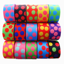 1.5" 38mm 5 yards Polka Dots Printed Grosgrain Ribbons DIY Hair Bows Handmade Accessories Apparel Sewing DIY HandMD19012601 2024 - buy cheap