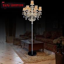 7 lamp European Luxury Crystal floor Lamp E14 candle crystal floor chandelier light Decorative Living Room floor light 2024 - buy cheap