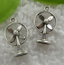 240 pieces antique silver electric fan charms 20x12mm #2076 2024 - buy cheap
