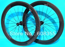 Full Carbon 3K ( glossy)  Road Bike Clincher  Wheelset :  wheel rim 60mm 2024 - buy cheap